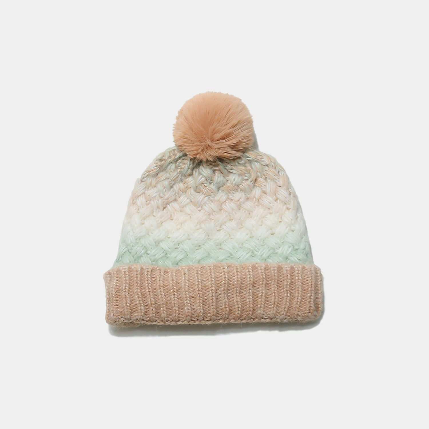 Gradient Knit Hat with PompomStay warm and stylish with our Gradient Knit Hat with Pompom! Made with a soft and cozy blend of acrylic and polyester, this imported hat is the perfect addition to HatPlush Fashion ShopPlush Fashion ShopGradient Knit Hat