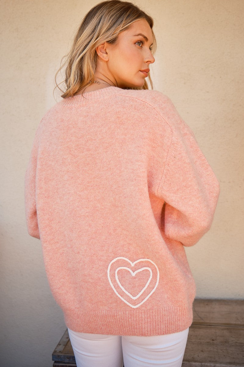 The WIFEY & Heart Round Neck Sweater