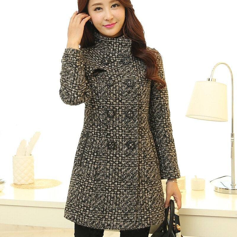 Fashion Thick Plaid woolen coat women's clothingElevate your style with our Fashion Thick Plaid woolen coat for women! Made from high-quality material, this coat is not only fashionable but also provides warmth anWomens coatsPlush Fashions ShopPlush Fashion ShopFashion Thick Plaid woolen coat women'