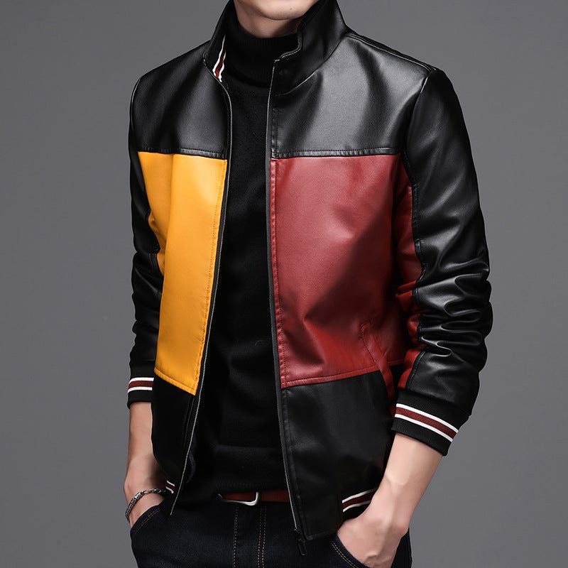 Leather men's casual jacketElevate your style with our leather men's casual jacket. The stand-up collar and zipper placket add a touch of sophistication, while the non-iron treatment makes it Men's leather jacketPlush Fashions ShopPlush Fashion ShopLeather men'