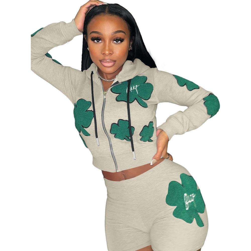 Women's Sports Two-piece Set Short SuitThis stylish two-piece set features vibrant printing, soft and comfortable cotton blend fabric, and a range of trendy colors to choose from. Perfect for active women2 piece short setPlush Fashions ShopPlush Fashion Shop-piece Set Short Suit