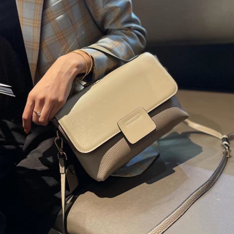 Leather Handbags New Style Single-shoulder Messenger BagThis leather handbag is a must-have for any fashion-forward individual. Made with high-quality leather, it exudes a retro vibe with its belt decoration and car stitcHandbagsPlush Fashions ShopPlush Fashion ShopLeather Handbags