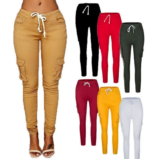 Women's multi-bag casual pantsElevate your style with our Women's multi-bag casual pants! Made of high-quality cotton, these fitted trousers feature a comfortable middle-waisted design and a stylPantsPlush Fashions ShopPlush Fashion ShopWomen'