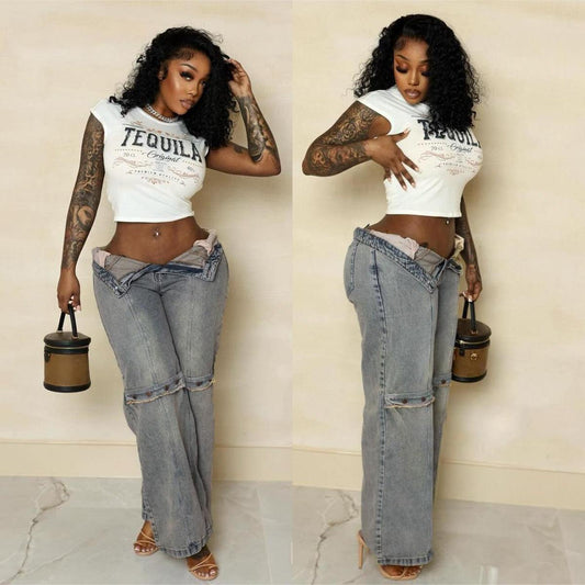 Women Baggy Wide Leg Denim JeansMake a statement with our must-have Women's Baggy Wide Leg Jeans! Crafted with medium-thick denim fabric and a comfortable micro elasticity, these high-waisted straiJeansPlush Fashions ShopPlush Fashion ShopWomen Baggy Wide Leg Denim Jeans