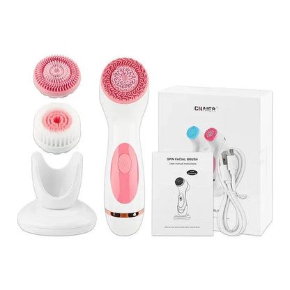 Professional title: "Advanced Ultrasonic Facial Cleansing Brush with MExperience the ultimate deep cleanse and facial massage with our Advanced Ultrasonic Facial Cleansing Brush. Featuring 3-in-1 Functionality, this versatile tool remoFacial cleanserPlush Fashions ShopPlush Fashion Shop"Advanced Ultrasonic Facial Cleansing Brush