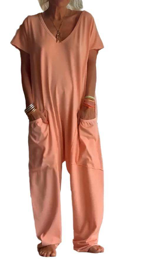 Womens Solid Color V-neck Oversized Pocket JumpsuitIntroducing our Women's Solid Color V-neck Oversized Pocket Jumpsuit! Made with comfortable Polyester fabric and available in a variety of trendy colors, this jumpsuJumperPlush Fashions ShopPlush Fashion Shop-neck Oversized Pocket Jumpsuit