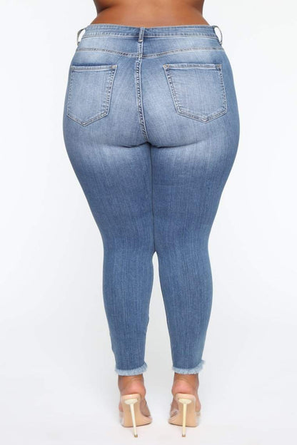 Stretch Ripped Women Plus Size Jeans Plus Size JeansUpgrade your street style with our Stretch Ripped Women Plus Size Jeans! Made of comfortable cotton with a high waist, these jeans will flatter your figure and give JeansPlush Fashions ShopPlush Fashion ShopStretch Ripped Women