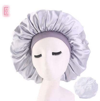 Beauty print Satin silk Bonnet sleep night cap for smooth, healthy hair.