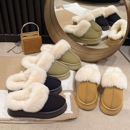 Suede Soft  Round Toe Platform SlippersElevate your comfort level with our Suede Soft round-toe platform Slippers! Crafted with faux fur, suede, and rubber materials, these flats provide luxurious softnesShoesPlush Fashion ShopPlush Fashion ShopSuede Soft Round Toe Platform Slippers