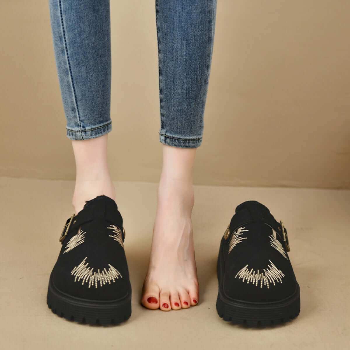 Round Toe Platform LoafersElevate your style with our Round Toe Platform Loafers! Made with durable elastomer and soft suede materials, these low-heeled shoes provide superior comfort and supShoesPlush Fashion ShopPlush Fashion ShopRound Toe Platform Loafers