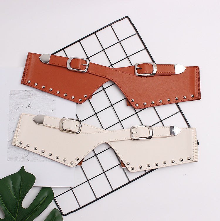 Women's Decorative Elastic Rivets, Wide BeltsTransform any outfit with our Women's Belts. Made with durable PU material, these simple yet stylish belts feature elastic waist closure and decorative rivets for a BeltsPlush Fashions ShopPlush Fashion ShopDecorative Elastic Rivets, Wide Belts