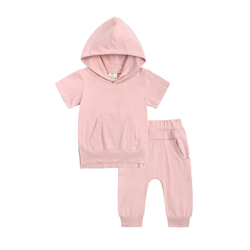 Boys And Girls Fashion Short-sleeved Hooded Tops & Casual Pants SetGet ready for style and comfort with our Boys And Girls Fashion Short-sleeved Hooded Tops &amp; Casual Pants Set. The perfect combination of fashion and function, thSweatsPlush Fashions ShopPlush Fashion ShopBoys