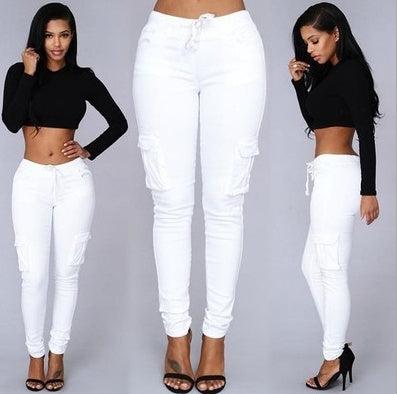 Women's multi-bag casual pantsElevate your style with our Women's multi-bag casual pants! Made of high-quality cotton, these fitted trousers feature a comfortable middle-waisted design and a stylPantsPlush Fashions ShopPlush Fashion ShopWomen'