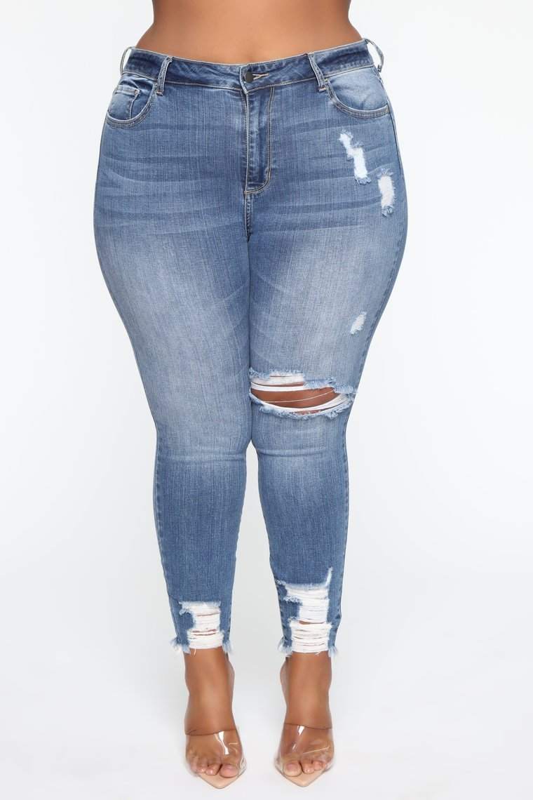 Stretch Ripped Women Plus Size Jeans Plus Size JeansUpgrade your street style with our Stretch Ripped Women Plus Size Jeans! Made of comfortable cotton with a high waist, these jeans will flatter your figure and give JeansPlush Fashions ShopPlush Fashion ShopStretch Ripped Women