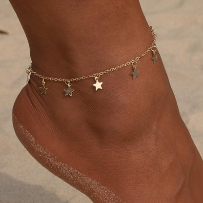 Simple Star Fashion Anklet JewelryIntroducing the Simple Star Fashion Anklet Jewelry, the perfect addition to any wardrobe. Made with high-quality alloy and electroplating technology, this anklet boaJewelryPlush Fashions ShopPlush Fashion ShopSimple Star Fashion Anklet Jewelry