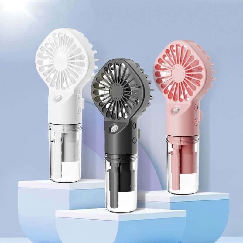 Strong Power Spray Humidification Mist Fan Usb Charging Portable Icy aElevate your summer experience with our versatile and portable Strong Power Spray Humidification Small Mist Fan! This two-in-one design features fast cooling, nano iHumidifierPlush Fashions ShopPlush Fashion ShopStrong Power Spray Humidification Mist Fan Usb Charging Portable Icy