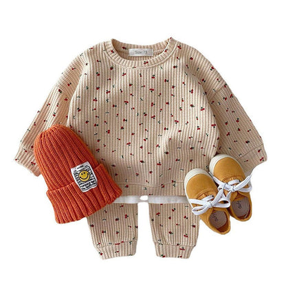 Infant & Kids Waffle Sweatshirt Casual SetDress your little one in stylish comfort with our Infant &amp; Kids Waffle Sweatshirt Casual Set. Made with soft-treated cotton fabric, this two-piece set includes ababy sweatersPlush Fashions ShopPlush Fashion ShopInfant & Kids Waffle Sweatshirt Casual Set