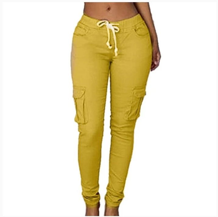 Women's multi-bag casual pantsElevate your style with our Women's multi-bag casual pants! Made of high-quality cotton, these fitted trousers feature a comfortable middle-waisted design and a stylPantsPlush Fashions ShopPlush Fashion ShopWomen'