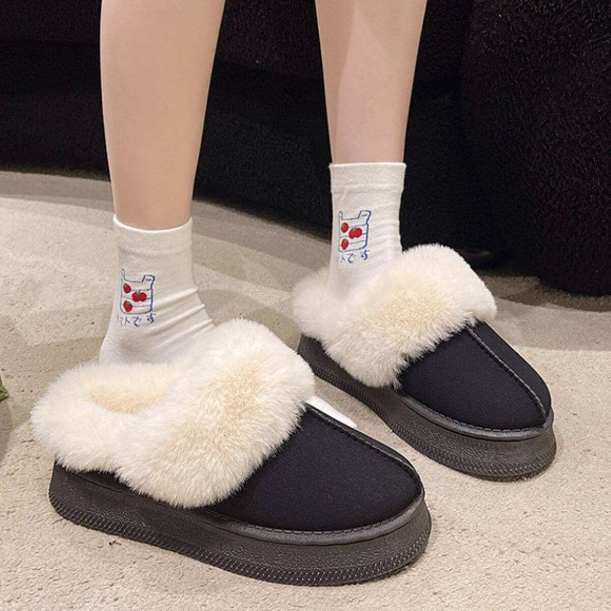 Suede Soft  Round Toe Platform SlippersElevate your comfort level with our Suede Soft round-toe platform Slippers! Crafted with faux fur, suede, and rubber materials, these flats provide luxurious softnesShoesPlush Fashion ShopPlush Fashion ShopSuede Soft Round Toe Platform Slippers