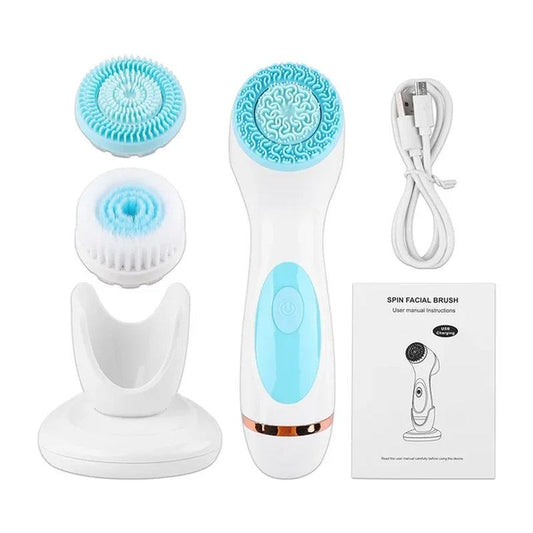 Professional title: "Advanced Ultrasonic Facial Cleansing Brush with MExperience the ultimate deep cleanse and facial massage with our Advanced Ultrasonic Facial Cleansing Brush. Featuring 3-in-1 Functionality, this versatile tool remoFacial cleanserPlush Fashions ShopPlush Fashion Shop"Advanced Ultrasonic Facial Cleansing Brush