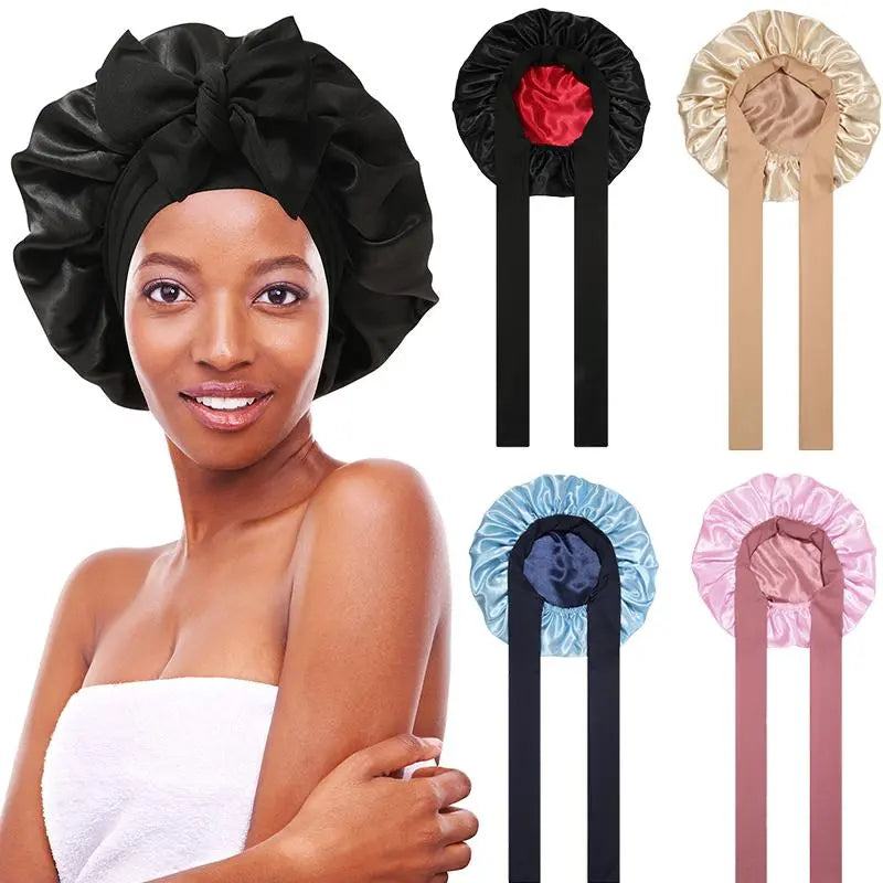 Women's Double Layered Silk Bonnet Hair Care Sleeping Hat with ElasticExperience ultimate hair protection and comfort while you sleep with the AWAYTR Double Layered Satin Night Caps for Women. Our satin sleep cap comes with a wide, sofhead scarfPlush Fashions ShopPlush Fashion ShopDouble Layered Silk Bonnet Hair Care Sleeping Hat