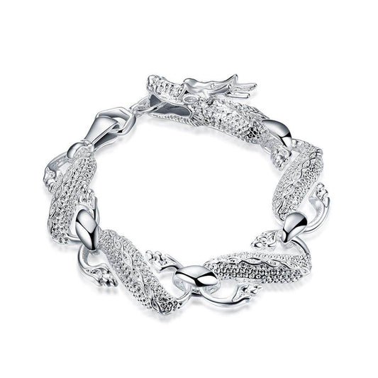 Unisex white dragon braceletExperience the powerful energy and elegance of our Unisex White Dragon Bracelet. Crafted from environmentally-friendly copper and electroplated with 925 silver, the BraceletPlush Fashions ShopPlush Fashion ShopUnisex white dragon bracelet