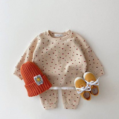 Infant & Kids Waffle Sweatshirt Casual SetDress your little one in stylish comfort with our Infant &amp; Kids Waffle Sweatshirt Casual Set. Made with soft-treated cotton fabric, this two-piece set includes ababy sweatersPlush Fashions ShopPlush Fashion ShopInfant & Kids Waffle Sweatshirt Casual Set