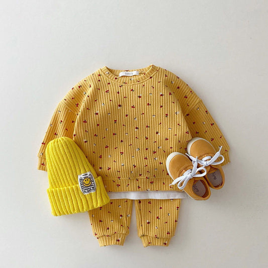 Infant & Kids Waffle Sweatshirt Casual SetDress your little one in stylish comfort with our Infant &amp; Kids Waffle Sweatshirt Casual Set. Made with soft-treated cotton fabric, this two-piece set includes ababy sweatersPlush Fashions ShopPlush Fashion ShopInfant & Kids Waffle Sweatshirt Casual Set