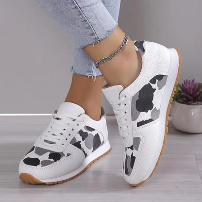 Tied Printed PU Leather AthleticUpgrade your athletic shoe collection with these Tied Printed PU Leather Athletic shoes. Made of high-quality PU and polyester, these flats provide both style and coPlush Fashion ShopPlush Fashion ShopTied Printed PU Leather Athletic