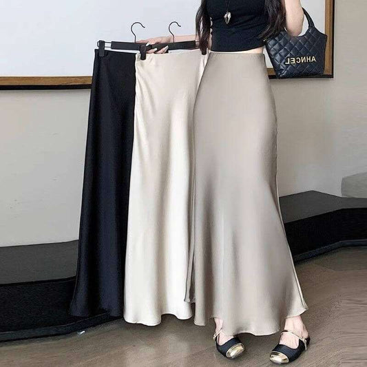 Fashion Skirt Women's Mid-length High Waist SheathEmbrace elegance and style with our Fashion Skirt! Made with high quality polyester, this mid-length high waist sheath skirt comes in champagne, brown, and black. ItSkirtPlush Fashions ShopPlush Fashion ShopFashion Skirt Women'