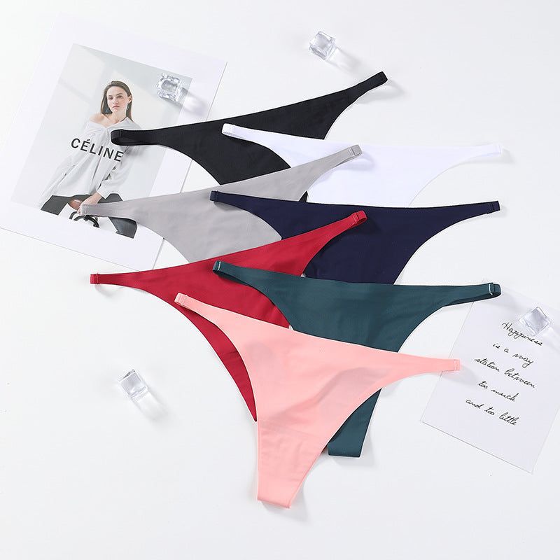 Women's Low Waist Ice Silk Quick-drying Thin Belt Seamless T-backExperience ultimate comfort with our Women's Low Waist Ice Silk Quick-drying Thin Belt Seamless T-back. Made from Nylon fabric, this T-back comes in a variety of colunderwearPlush Fashions ShopPlush Fashion ShopWomen'