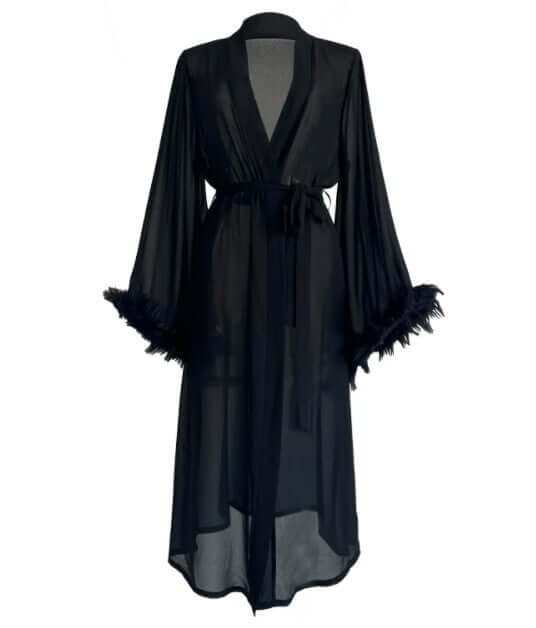 Women's  Silk Feather Long Style Long Sleeve Ladies' RobeStay cozy and stylish in our Long Style Long Sleeve Ladies' Robe. Made with breathable and comfortable polyester fiber, this artificial silk feather design is perfecRobePlush Fashions ShopPlush Fashion ShopSilk Feather Long Style Long Sleeve Ladies' Robe