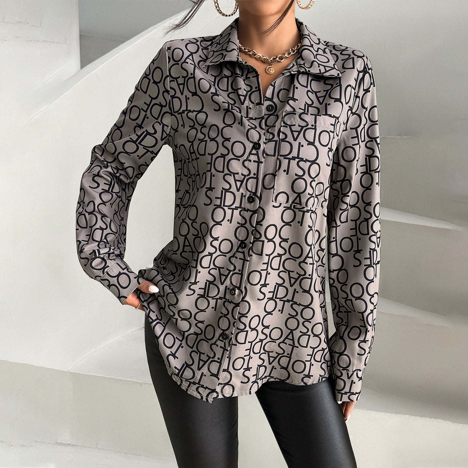 Women's Fashion Temperament Commute Printed Long-sleeved ShirtUnleash your inner fashion guru with our Women's Fashion Temperament Commute Printed Long-sleeved Shirt! The woven fabric provides a comfortable and stylish fit, whiShirtPlush Fashions ShopPlush Fashion ShopWomen'