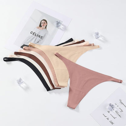 Women's Low Waist Ice Silk Quick-drying Thin Belt Seamless T-backExperience ultimate comfort with our Women's Low Waist Ice Silk Quick-drying Thin Belt Seamless T-back. Made from Nylon fabric, this T-back comes in a variety of colunderwearPlush Fashions ShopPlush Fashion ShopWomen'