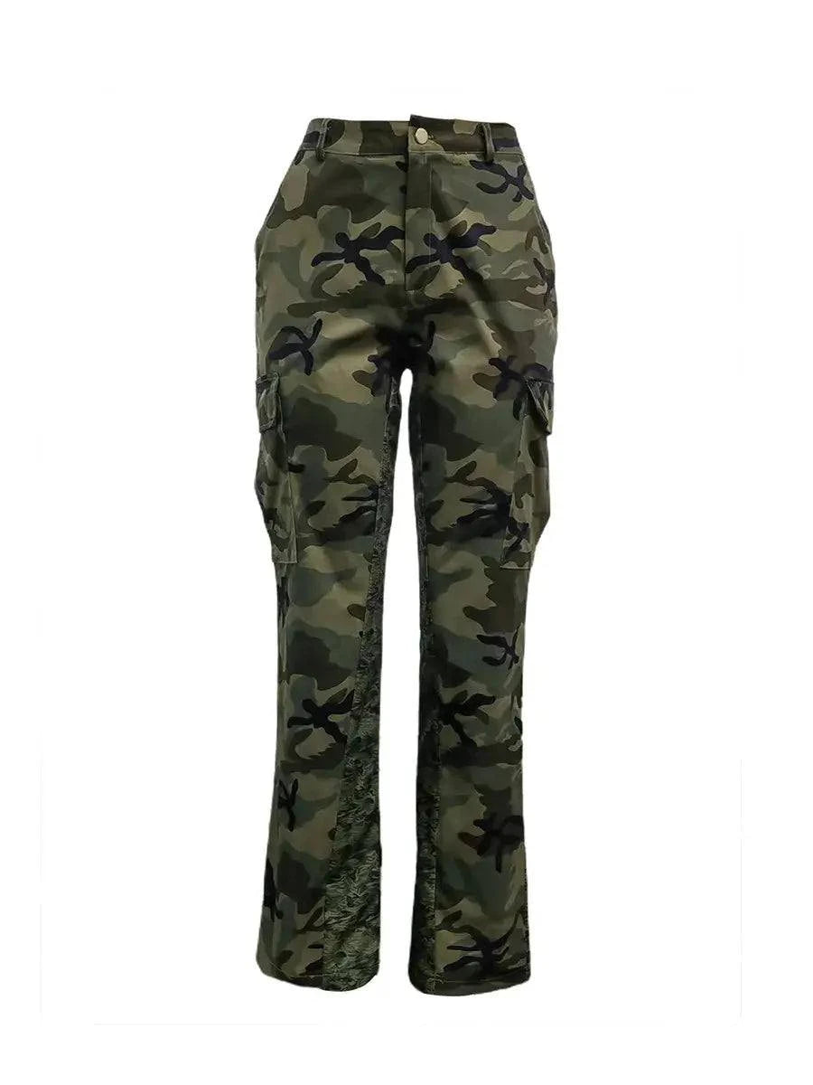 Camo Print Side Pocket Cargo Pants For WomenBe bold and confident with these Camo Print Side Pocket Cargo Pants for Women! Designed with a camouflage print and side pockets, these pants are both stylish and fuPantsPlush Fashions ShopPlush Fashion ShopCamo Print Side Pocket Cargo Pants