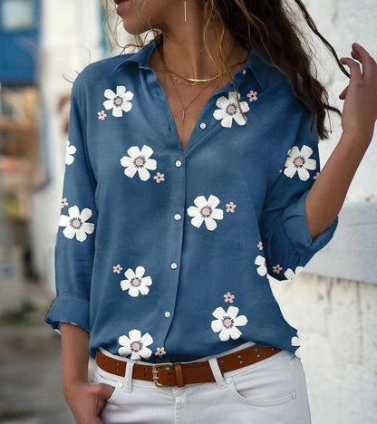 Women's Solid Color Floral Print Long-sleeved ShirtExplore the latest vintage summer styles at Plush Fashions Shop, including this Women's Solid Color Floral Print Long-sleeved Shirt. Made from a comfortable polyesteShirtPlush Fashions ShopPlush Fashion ShopWomen'