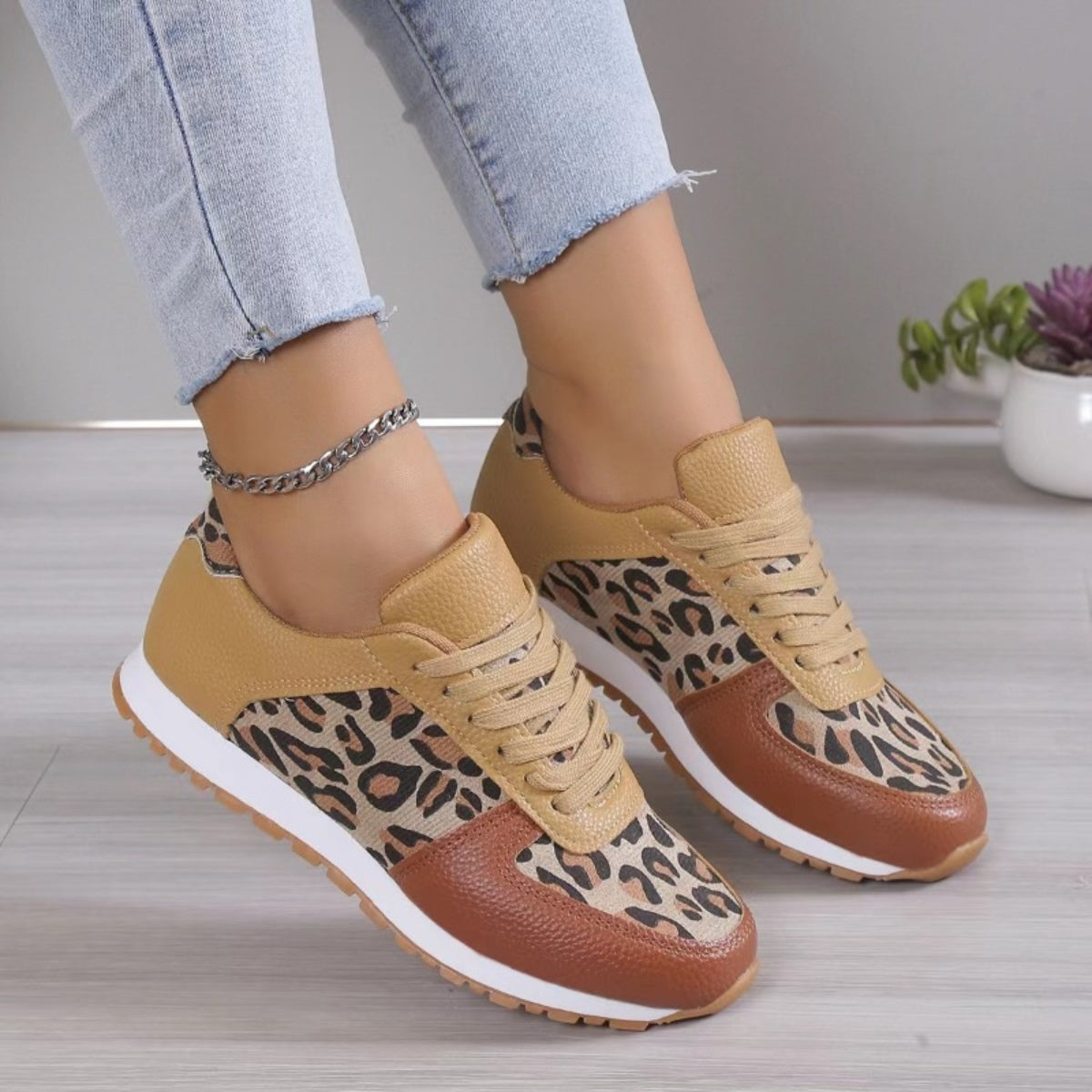 Tied Printed PU Leather AthleticUpgrade your athletic shoe collection with these Tied Printed PU Leather Athletic shoes. Made of high-quality PU and polyester, these flats provide both style and coPlush Fashion ShopPlush Fashion ShopTied Printed PU Leather Athletic