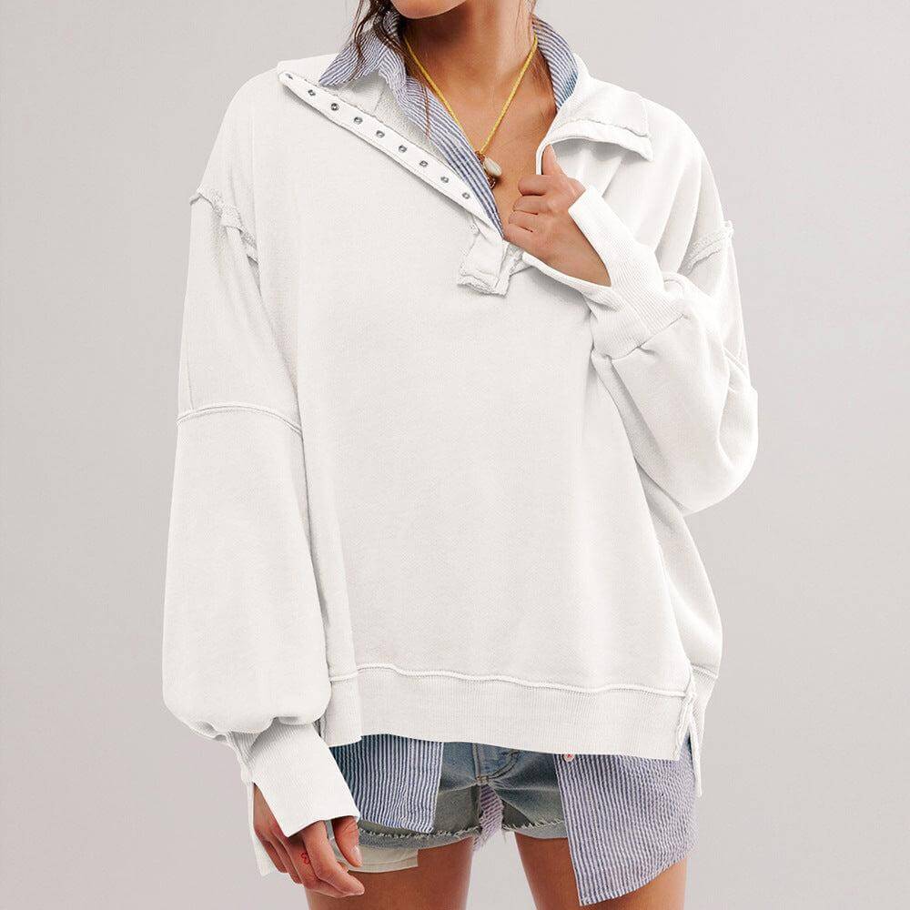 Top Sportswear - Fashion Button Lapel Sweatshirt With Slit Design PullName: Top Sportswear
Materials: Top Sportswear
Elevate your Sportswear with our Fashion Button Top Sportswear! Top Sportswear is made with fine cotton hoodie and fooSweatshirtPlush Fashions ShopPlush Fashion ShopTop Sportswear