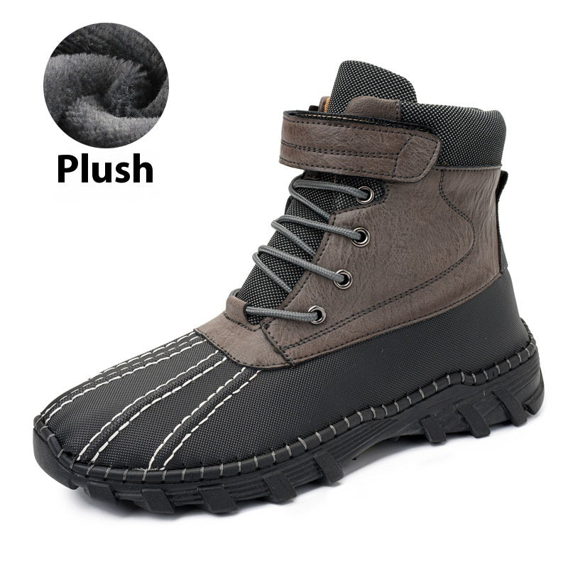 Winter Fleece Lace-up Snow Boots For Men & Women Waterproof And Anti-sStay warm and stylish in our unique lace-up snow boots! Made with high-quality microfiber and Oxford cloth, these boots are not only comfortable but also waterproof BootsPlush Fashion ShopPlush Fashion ShopMen Women Waterproof