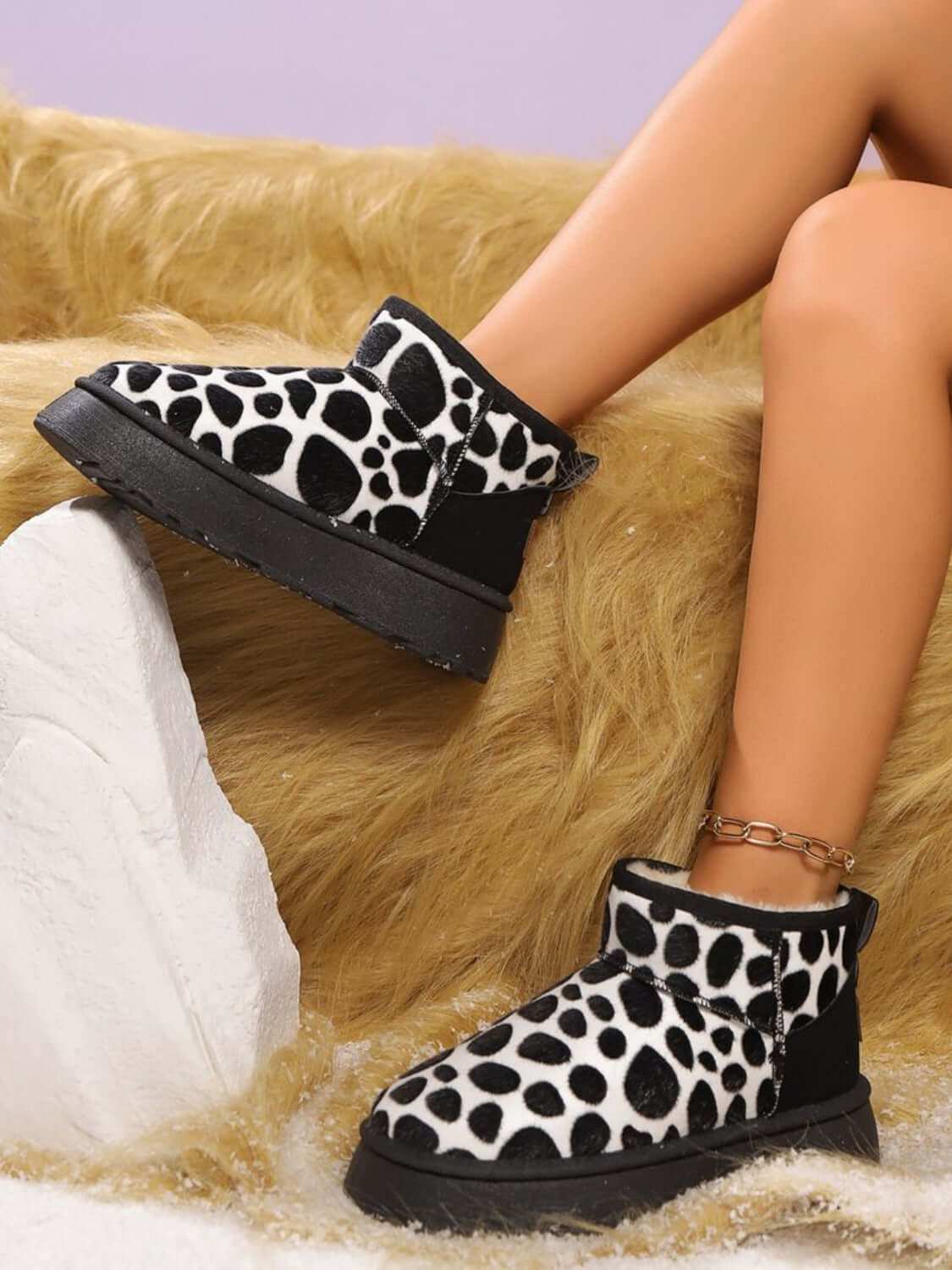 Thermal Animal Print Platform BootsStep into style with our Thermal Animal Print Platform Boots! Made with a comfortable flats heel, these boots feature a trendy animal print and are imported with higShoesPlush Fashion ShopPlush Fashion ShopThermal Animal Print Platform Boots