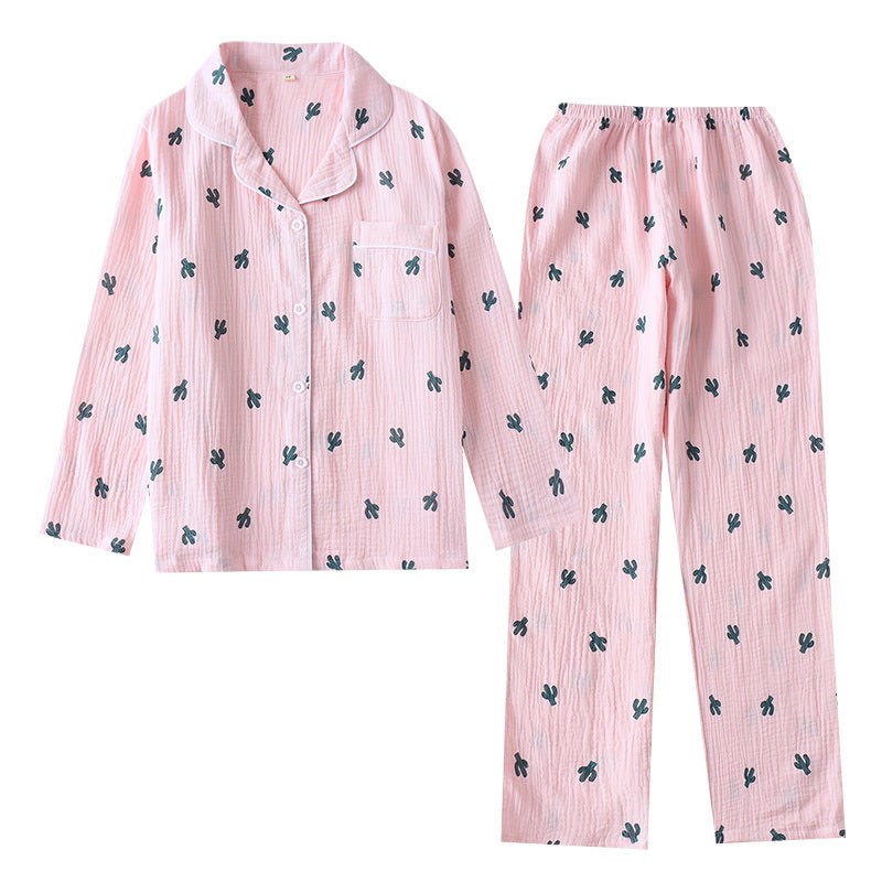 Womens Pajamas With Cotton Double Layer GauzeGet cozy and comfortable with our Womens Pajamas! Made with cotton double-layer gauze, these pajamas provide the perfect balance of softness and breathability. Stay PajamasPlush Fashions ShopPlush Fashion ShopCotton Double Layer Gauze