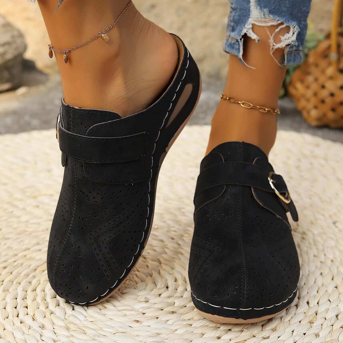 Suede Round Toe Wedge SandalsElevate your style with these Suede Round Toe Wedge Sandals. Mid heels provide comfortable support while the Elastomer and Suede material ensure durability. ImportedShoesPlush Fashion ShopPlush Fashion ShopSuede Round Toe Wedge Sandals