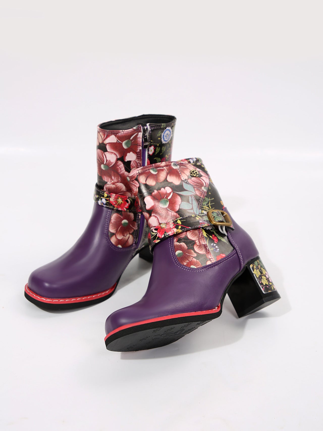 Women's  Leather Flower Block Heel BootsElevate your style with our PU Leather Flower Block Heel Boots! Made with high-quality rubber and PU leather, these mid heel boots provide both comfort and durabilitShoesPlush Fashion ShopPlush Fashion ShopLeather Flower Block Heel Boots