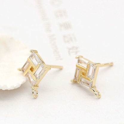 Stone Plated 14K Real Gold EarringsExperience the luxurious beauty of our Stone Plated 14K Real Gold Earrings. The mirror polishing technology and hand-polished 925 silver needle ensure excellent shinearingsPlush Fashions ShopPlush Fashion ShopStone Plated 14K Real Gold Earrings