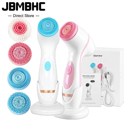 Professional title: "Advanced Ultrasonic Facial Cleansing Brush with MExperience the ultimate deep cleanse and facial massage with our Advanced Ultrasonic Facial Cleansing Brush. Featuring 3-in-1 Functionality, this versatile tool remoFacial cleanserPlush Fashions ShopPlush Fashion Shop"Advanced Ultrasonic Facial Cleansing Brush