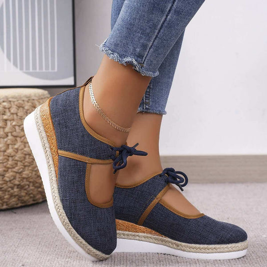 Tied Cutout Wedge Slip-OnsStep into style and comfort with our Tied Cutout Wedge Slip-Ons! Made with high-quality elastomer and polyester materials, these mid heel shoes are perfect for any oShoesPlush Fashion ShopPlush Fashion ShopTied Cutout Wedge Slip-Ons