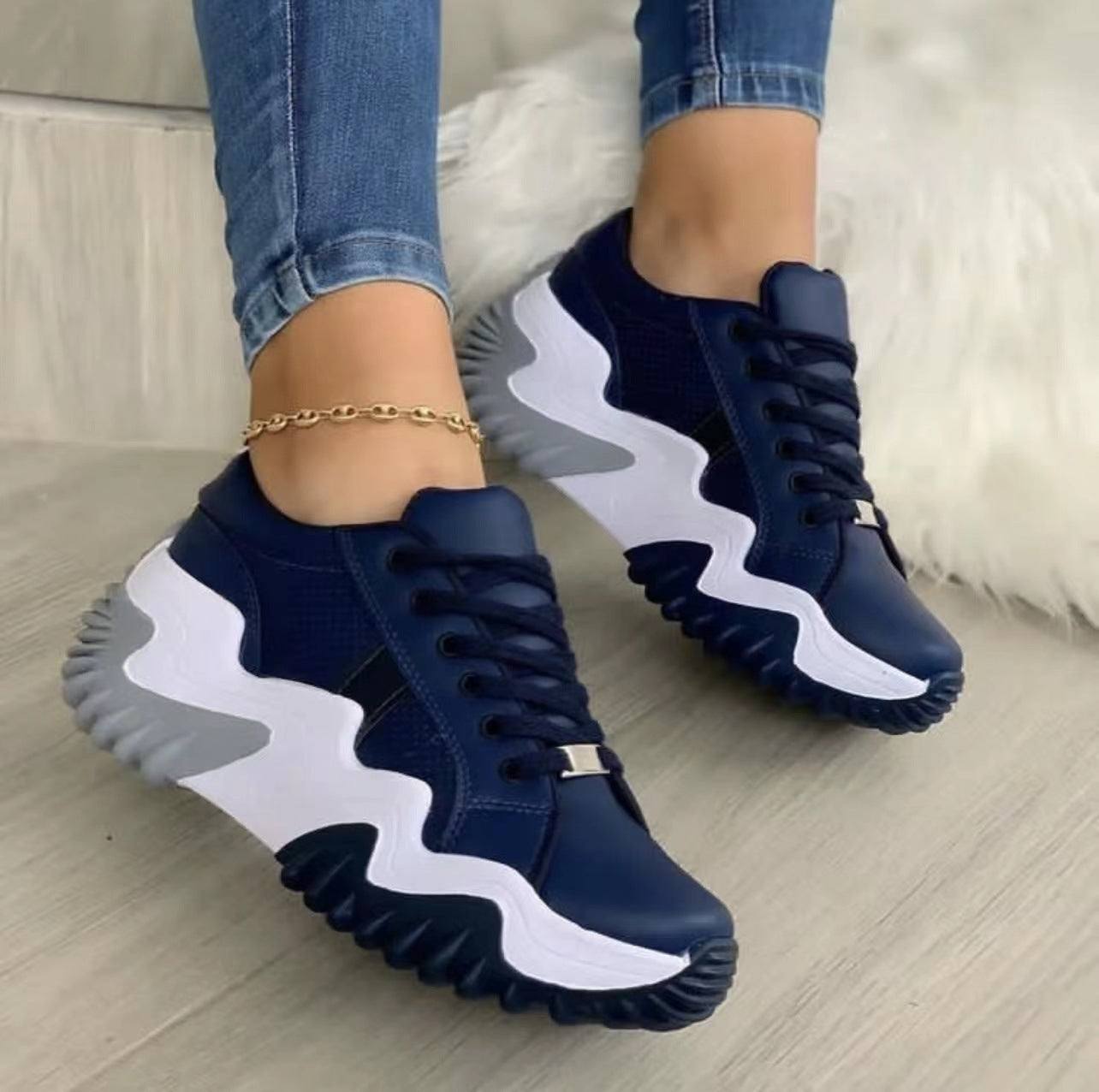 Women Shoes Lace-up Sports SneakersExperience both style and comfort with our Women's Shoes Lace-up Sports Sneakers! Featuring a unique design with a variety of colors to choose from, these sneakers aSneakersPlush Fashions ShopPlush Fashion ShopWomen Shoes Lace-