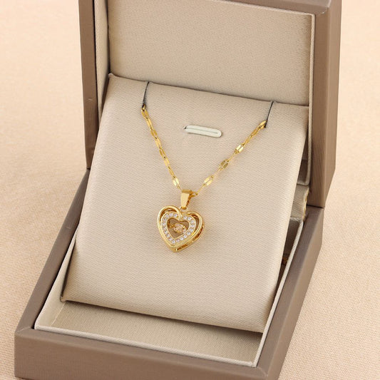 Gold ChainIndulge in Gold Chain romance this Valentine's Day with the Double-layer Smart Love Pendant Titanium Steel Necklace from Plush Fashions Shop Vintage Summer Spice. ThJewelryPlush Fashions ShopPlush Fashion ShopGold Chain